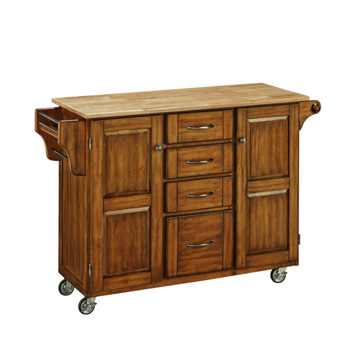 Red Barrel Studio® Littrell Solid Wood Kitchen Island & Reviews Wayfair